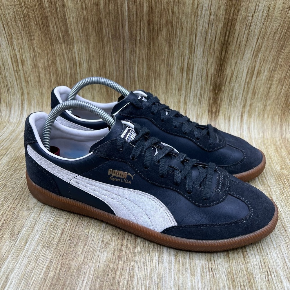 Puma Super Liga OG Retro Sneakers Men's Size 10 Navy Blue White Gum 356999-09